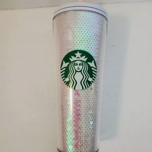 NWT Starbucks iridescent sequin tumbler
